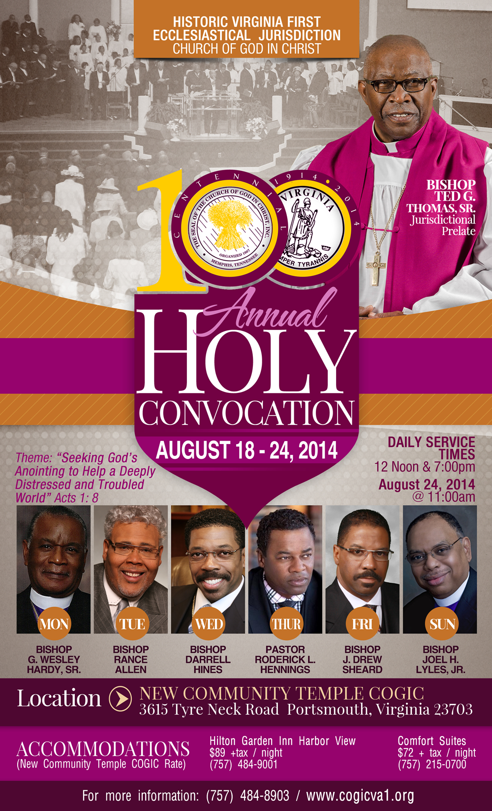 Sorry, We're Not Here: Join Us At the VA1 Centennial Holy Convocation ...